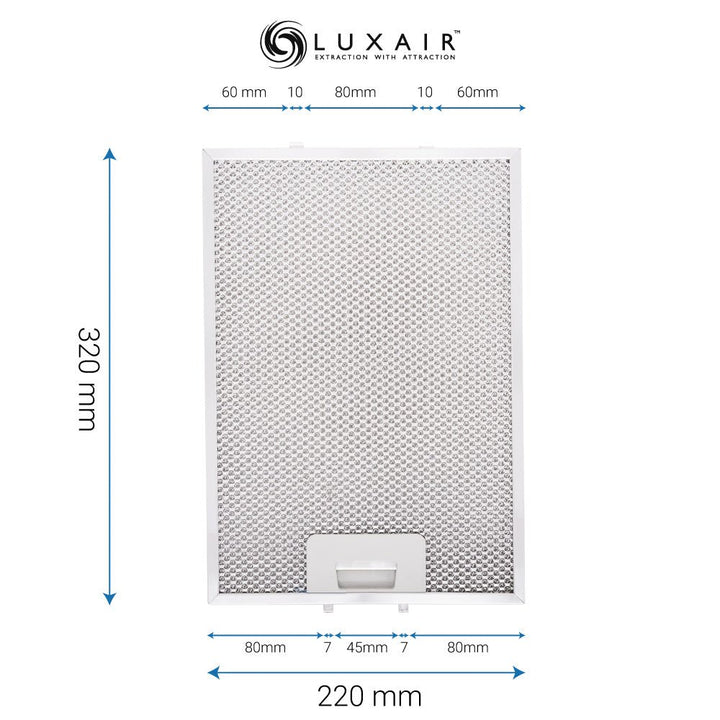 Metal Grease Filters - All Sizes - Luxair Cooker Hoods Limited