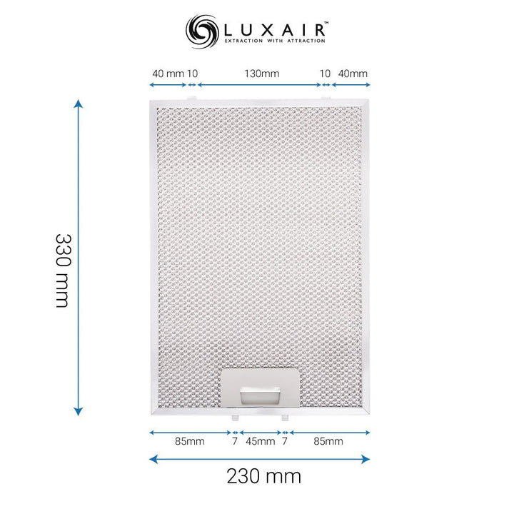 Metal Grease Filters - All Sizes - Luxair Cooker Hoods Limited