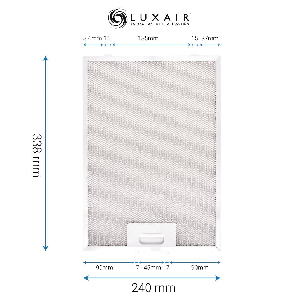 Metal Grease Filters - All Sizes - Luxair Cooker Hoods Limited
