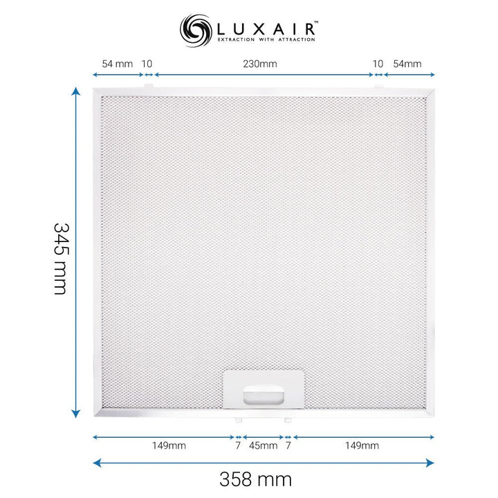 Metal Grease Filters - All Sizes - Luxair Cooker Hoods Limited
