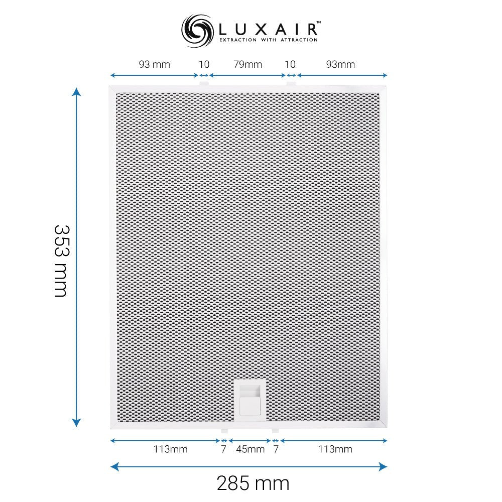 Metal Grease Filters - All Sizes - Luxair Cooker Hoods Limited