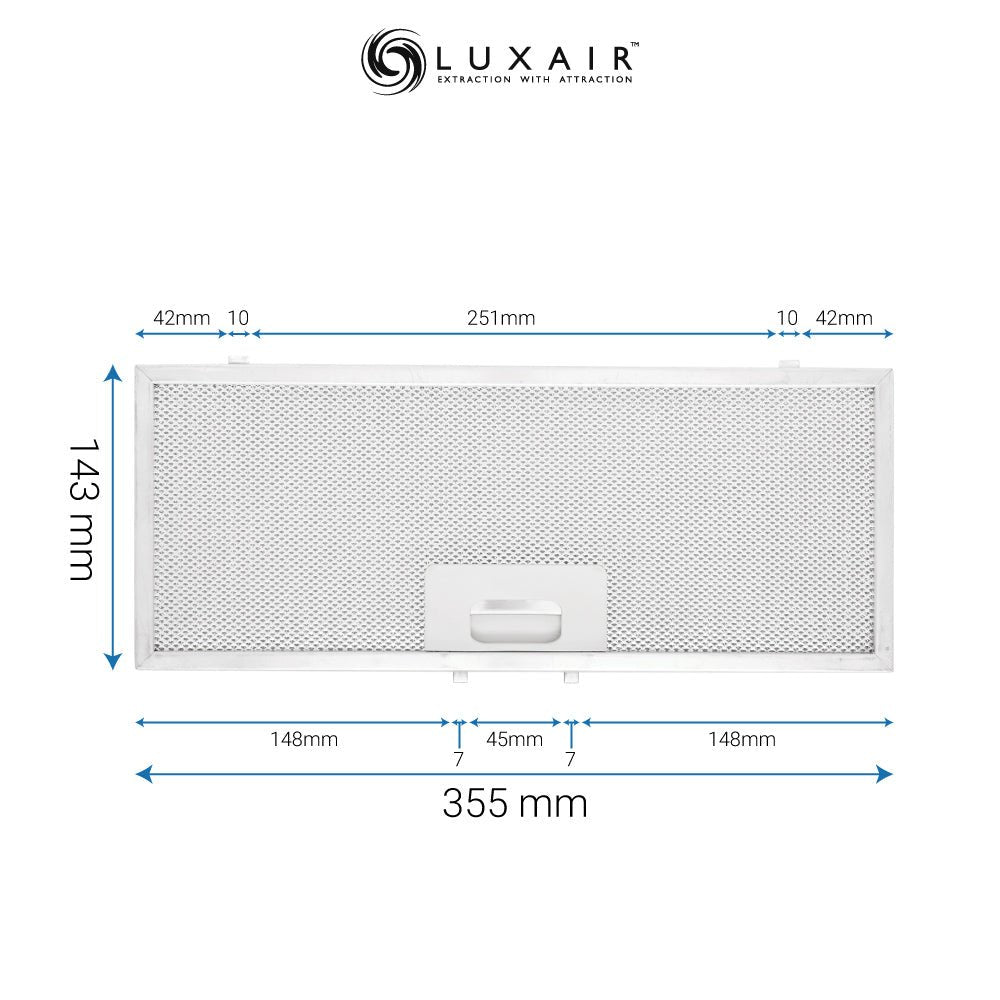 Metal Grease Filters - All Sizes - Luxair Cooker Hoods Limited