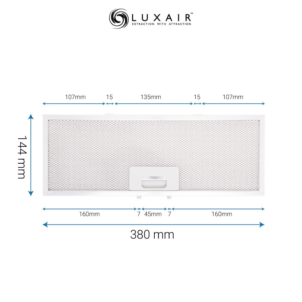 Metal Grease Filters - All Sizes - Luxair Cooker Hoods Limited