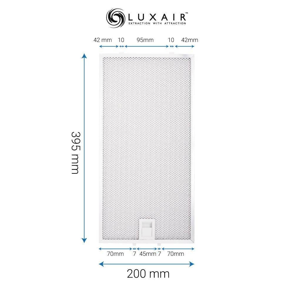 Metal Grease Filters - All Sizes - Luxair Cooker Hoods Limited
