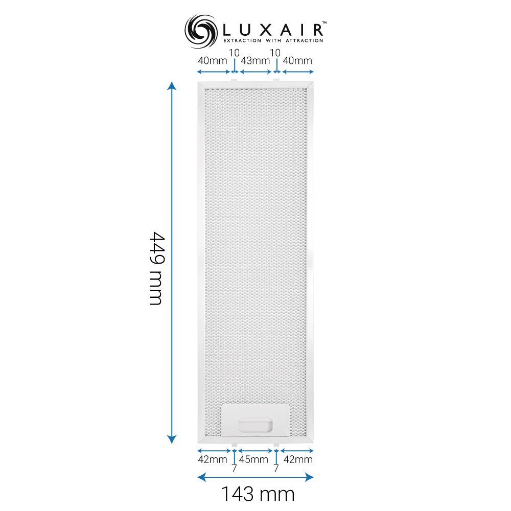 Metal Grease Filters - All Sizes - Luxair Cooker Hoods Limited