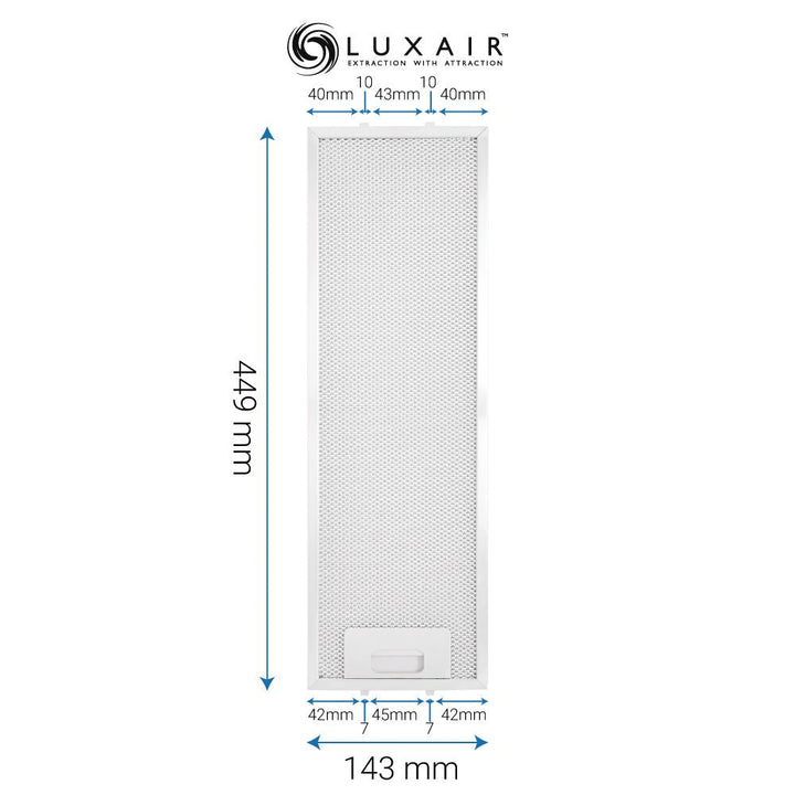 Metal Grease Filters - All Sizes - Luxair Cooker Hoods Limited