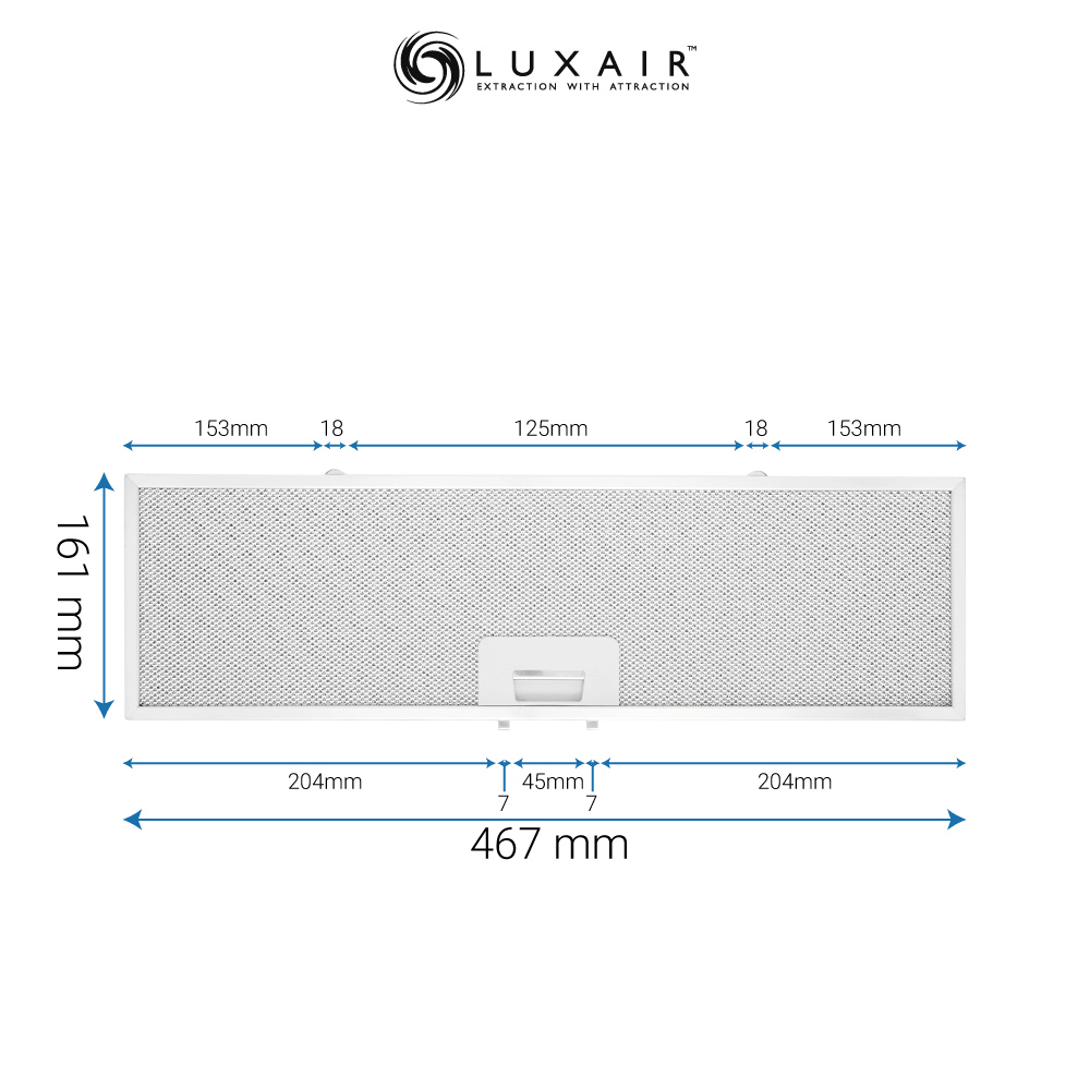 Metal Grease Filters - All Sizes - Luxair Cooker Hoods Limited