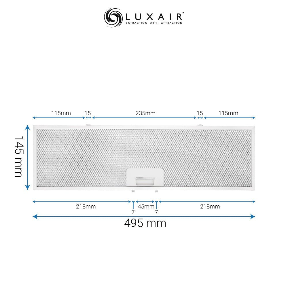 Metal Grease Filters - All Sizes - Luxair Cooker Hoods Limited