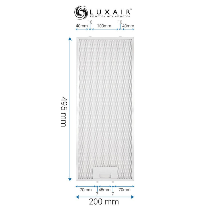 Metal Grease Filters - All Sizes - Luxair Cooker Hoods Limited