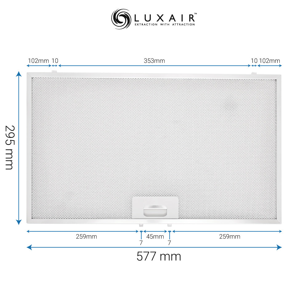 Metal Grease Filters - All Sizes - Luxair Cooker Hoods Limited