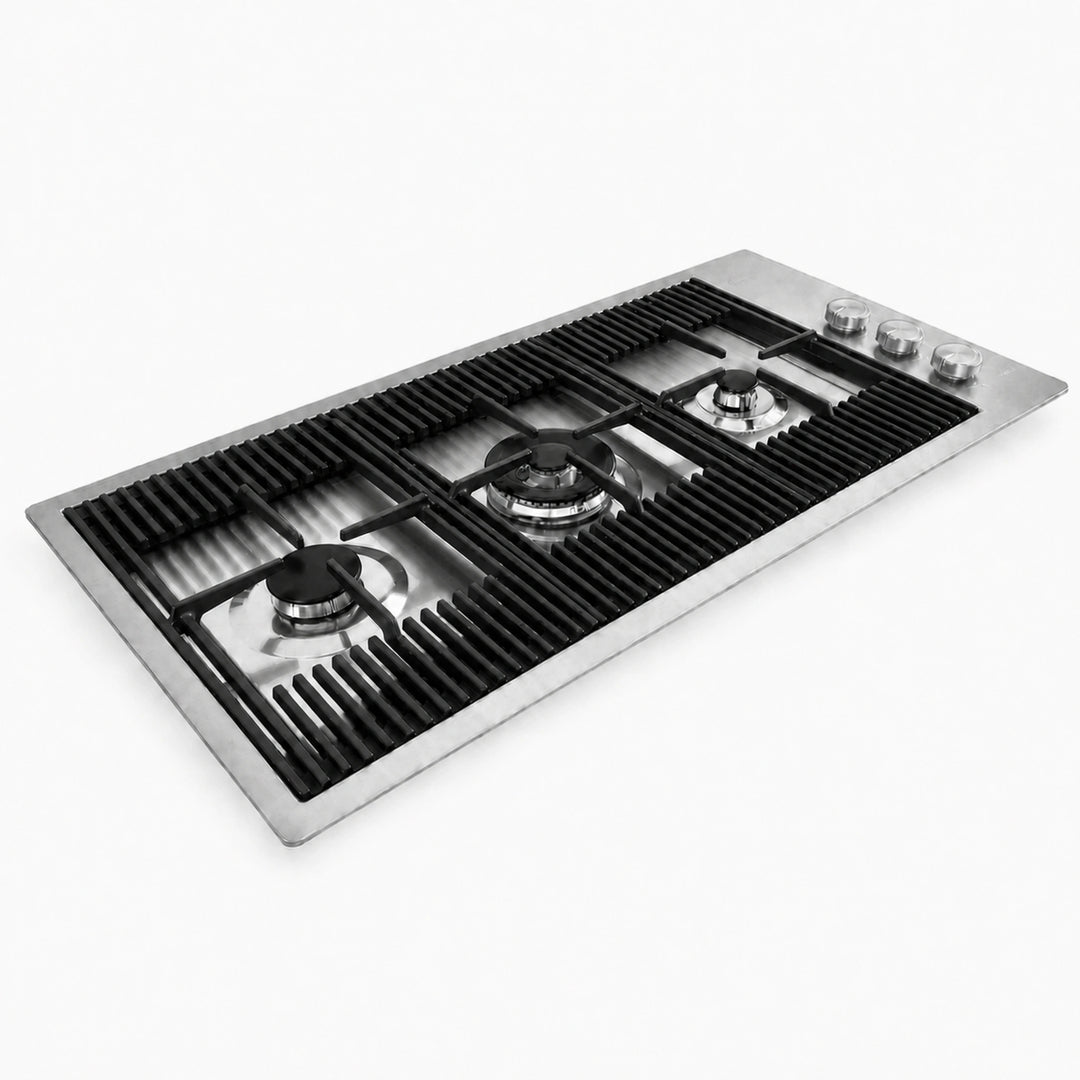 87cm - Milano Lusso 3 -Burner Gas Hobs Gold - Copper - Gun Metal - Stainless