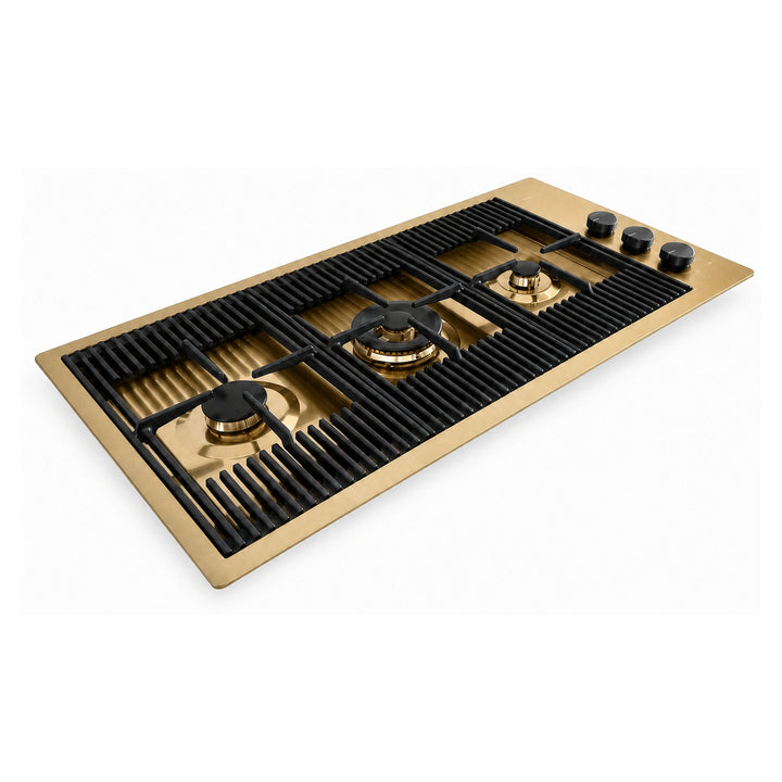 87cm - Milano Lusso 3 -Burner Gas Hobs Gold - Copper - Gun Metal - Stainless