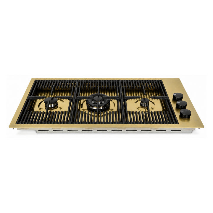 87cm - Milano Lusso 3 -Burner Gas Hobs Gold - Copper - Gun Metal - Stainless