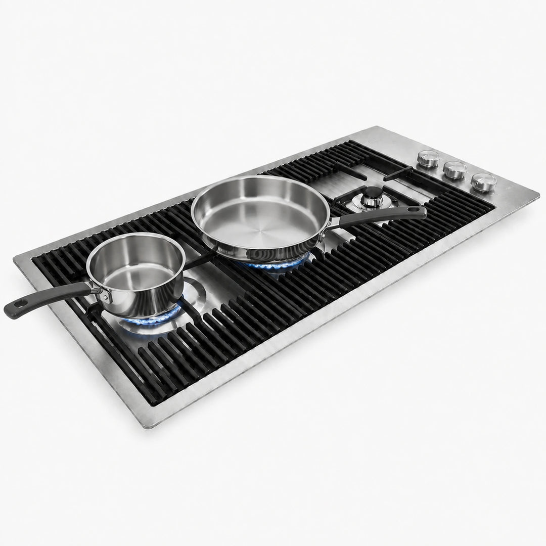 87cm - Milano Lusso 3 -Burner Gas Hobs Gold - Copper - Gun Metal - Stainless