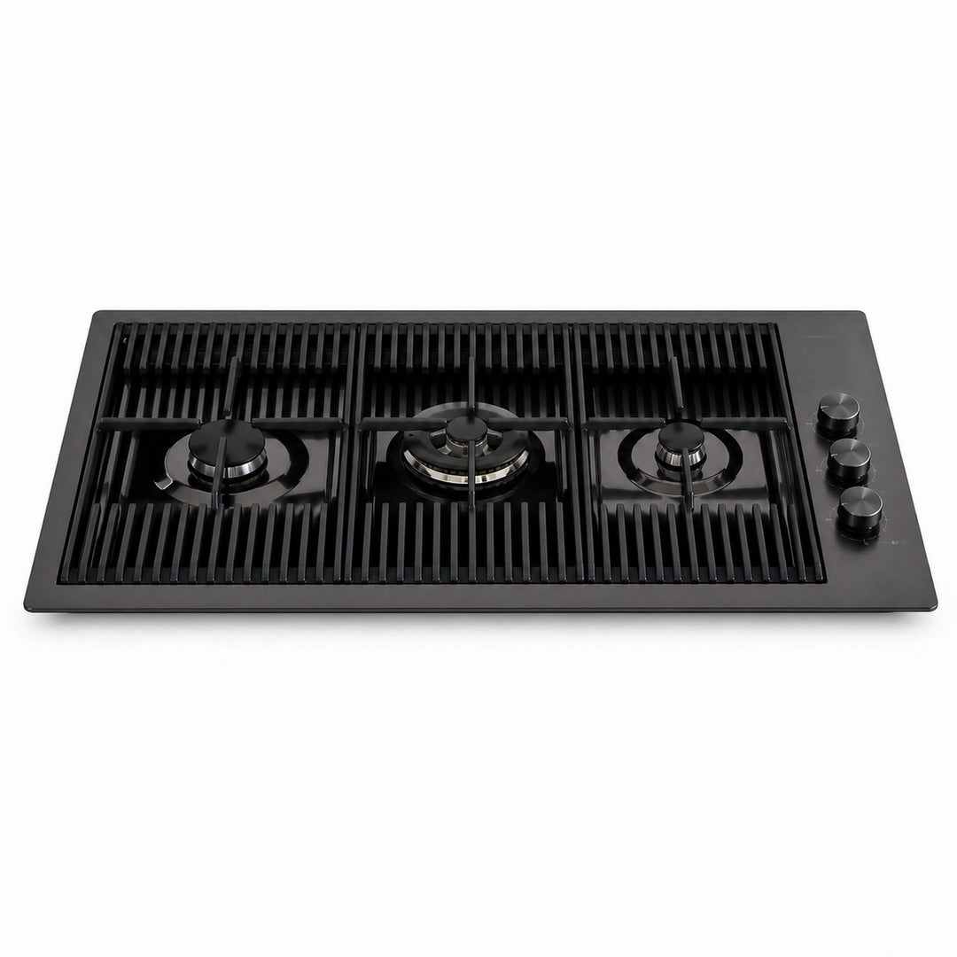 87cm - Milano Lusso 3 -Burner Gas Hobs Gold - Copper - Gun Metal - Stainless