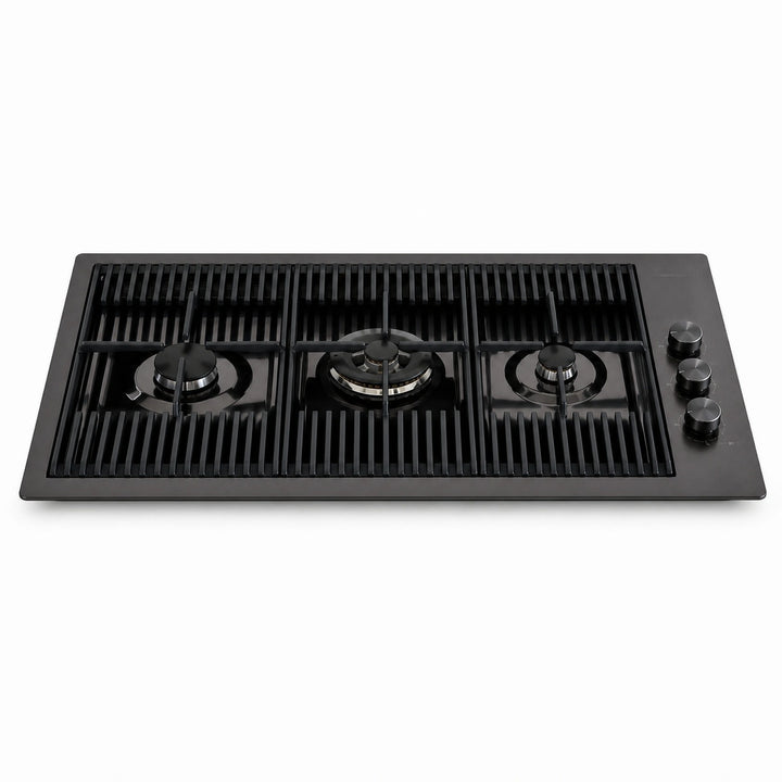 87cm - Milano Lusso 3 -Burner Gas Hobs Gold - Copper - Gun Metal - Stainless