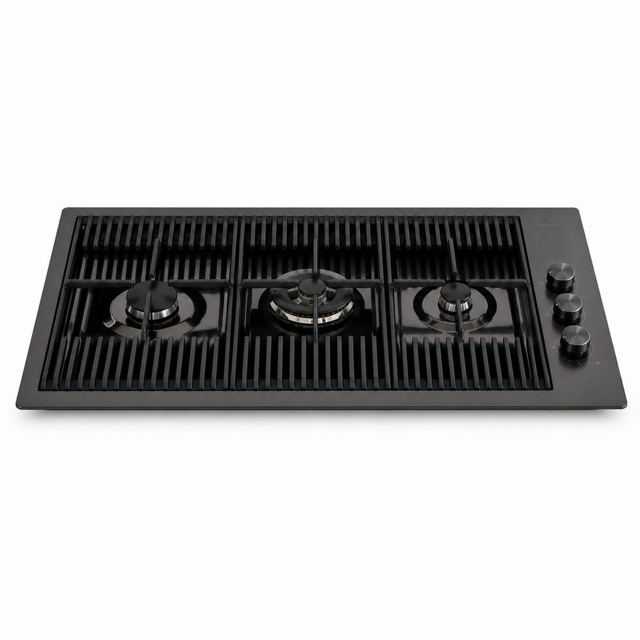 87cm - Milano Lusso 3 -Burner Gas Hobs - Luxair Cooker Hoods Limited