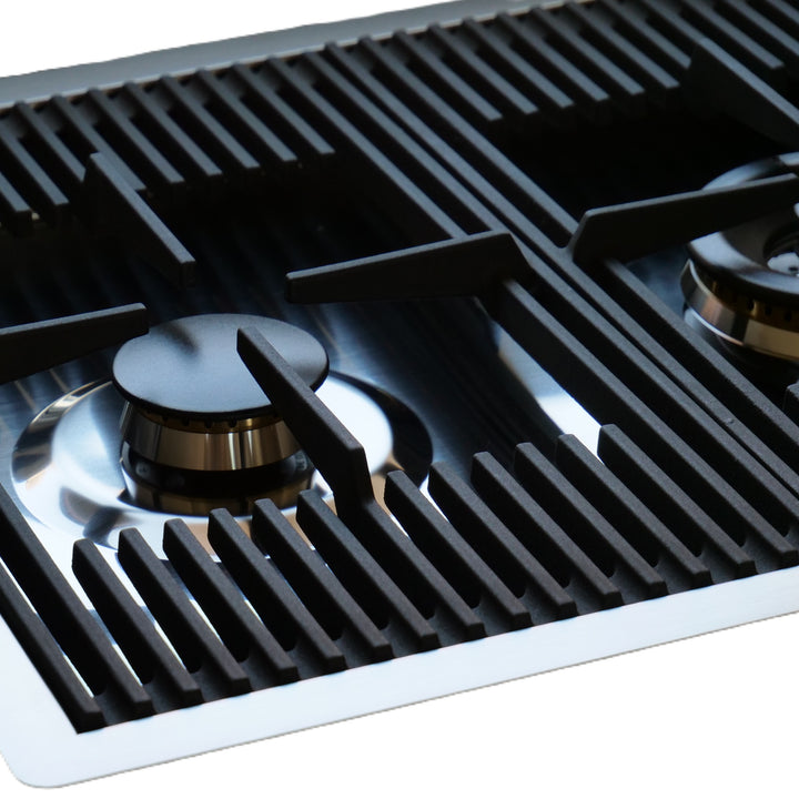 115cm - Milano Lusso 4-Burner Gas Hobs Gold - Copper - Gun Metal - Stainless Steel
