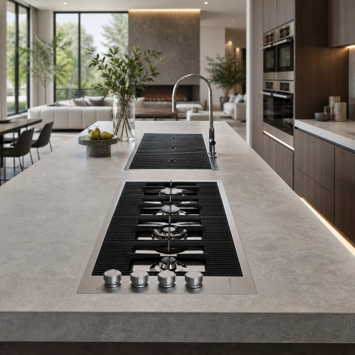 115cm - Milano Lusso 4-Burner Gas Hobs Gold - Copper - Gun Metal - Stainless Steel