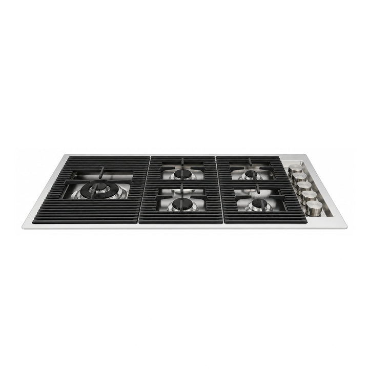 87cm - Milano Lusso 5-Burner Gas Hobs Gold - Copper - Gun Metal - Stainless - Flush Knobs
