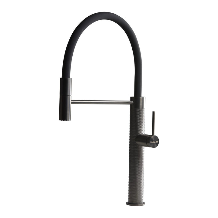 Milano sink tap ceramic disk luxury tap with flexible detachable directional head gun metal finish 