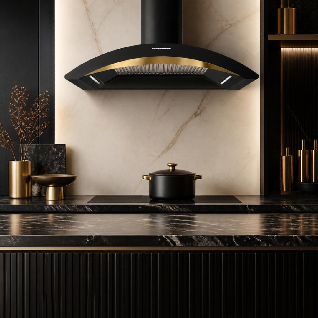 Powerful 800m³/hr Motor - powerful performance for open plan kitchens and busy cooking environments