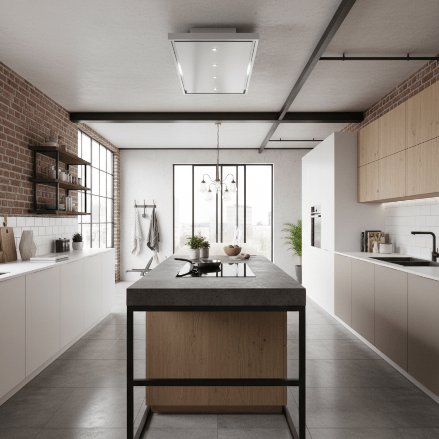 Nuvola - Recirculating Only Ceiling Hood - Luxair Cooker Hoods Limited