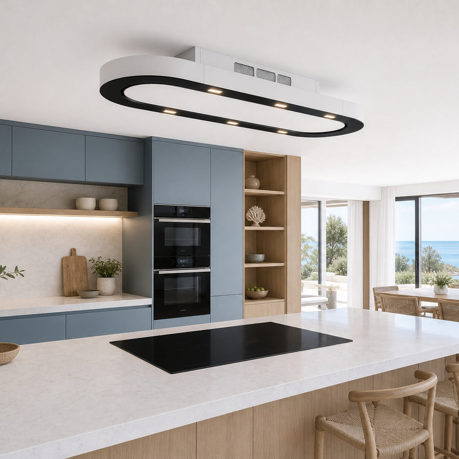 Pista - Recirculating Only Ceiling Hood - Luxair Cooker Hoods Limited