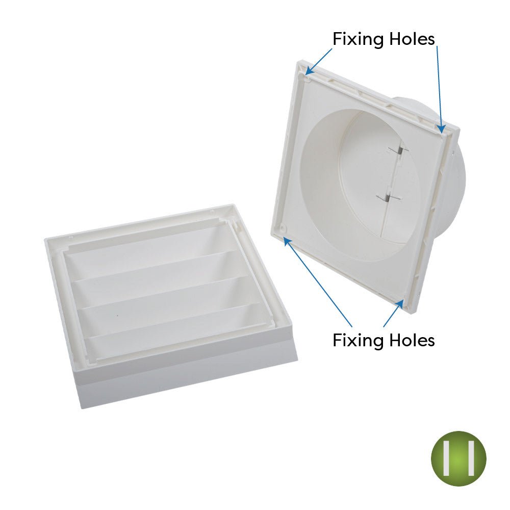 Louvred External Wall Vents - Various Colours - Luxair Cooker Hoods Limited