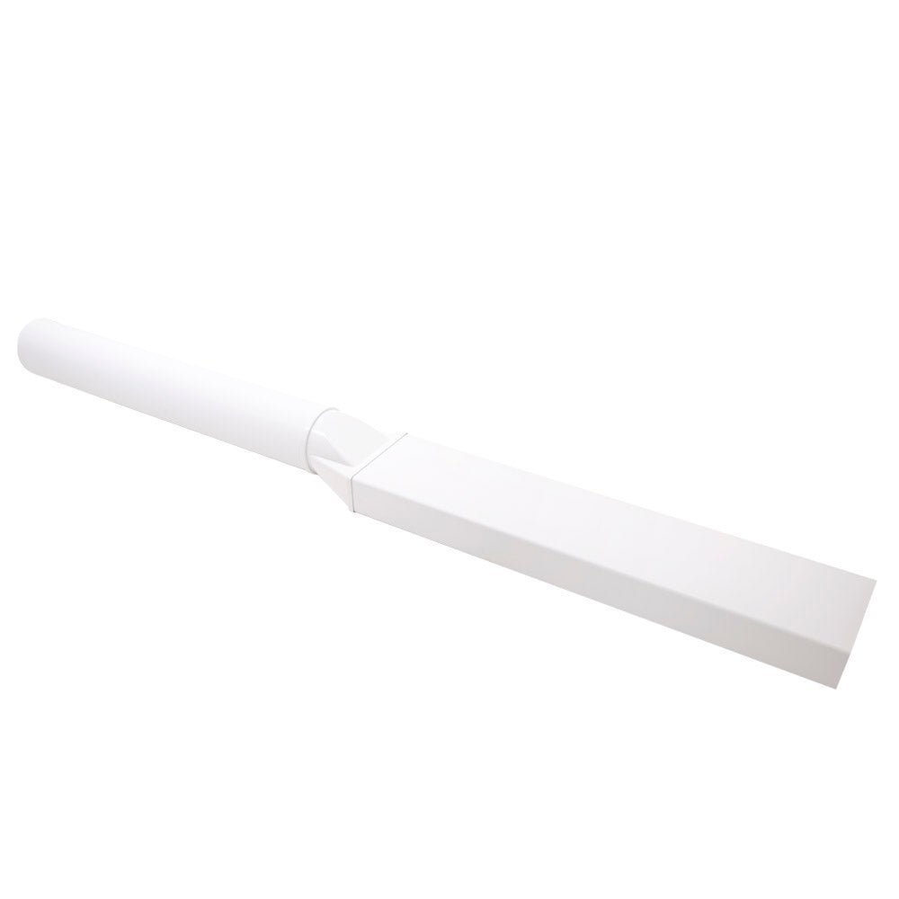 Round To Flat 220mm x 90mm Horizontal Connector - Luxair Cooker Hoods Limited