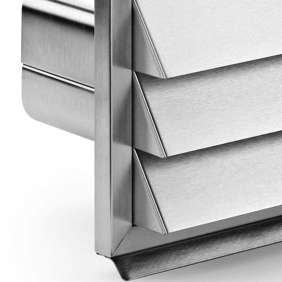 Stainless Steel Vented Outside Wall Grille 220mm x 90mm - Luxair Cooker Hoods Limited