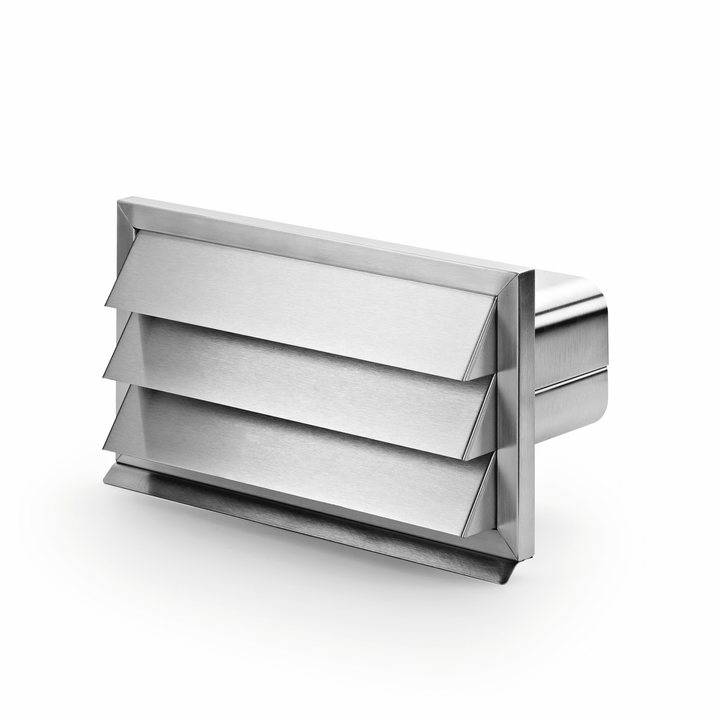 Stainless Steel Vented Outside Wall Grille 220mm x 90mm - Luxair Cooker Hoods Limited