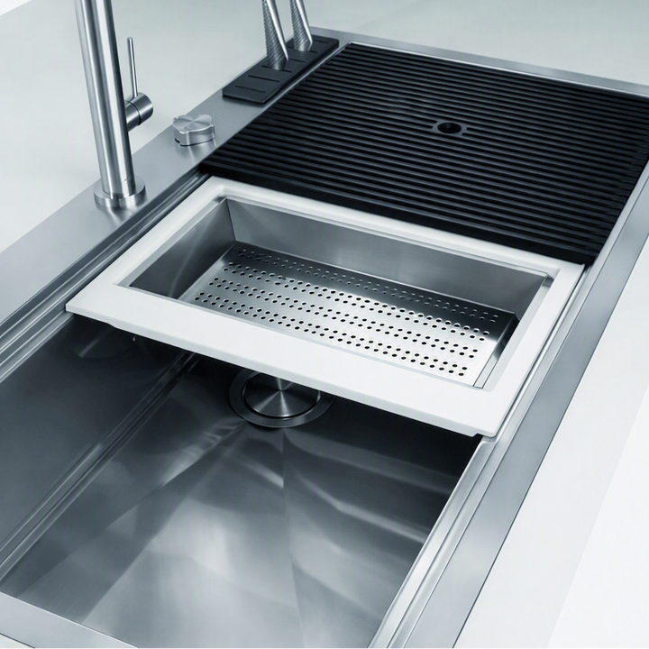 Sliding Colander Bowl With Twin HDPE Chopping Board