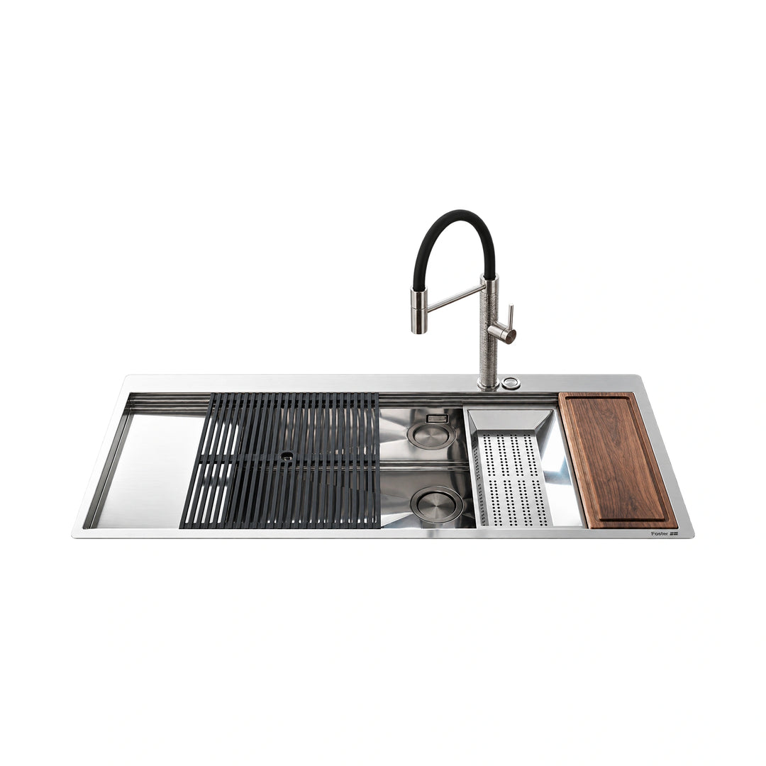 80cm Milanello Workstation Sinks - Top Mounted Or Flush Mounted -  Left Or Right Bowl Options
