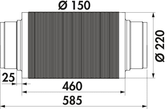 Inline Ducting Silencer - Luxair Cooker Hoods Limited
