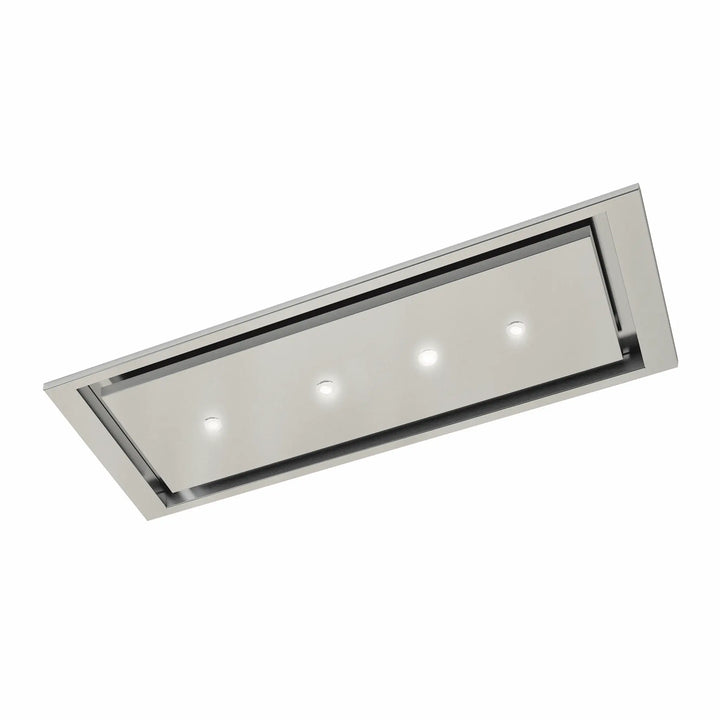 120cm x 30cm ceiling cooker hood stainless steel with external outside motor options 