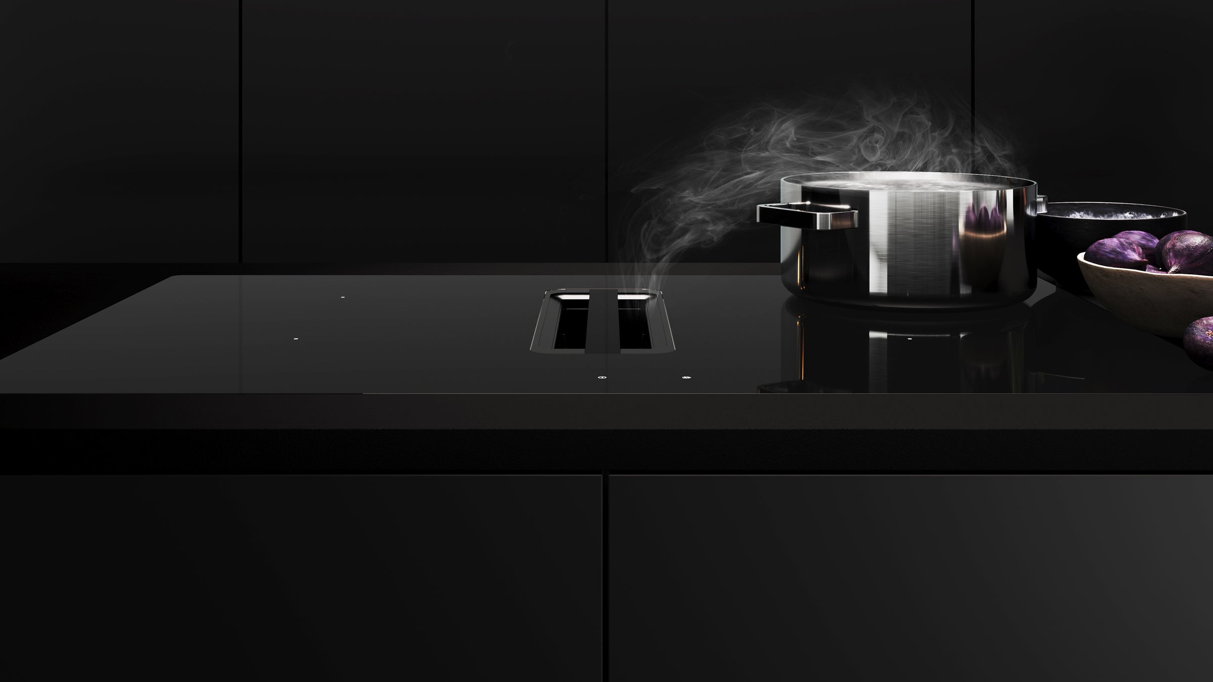 hobs with built in extractors size options 60cm to 90cm 