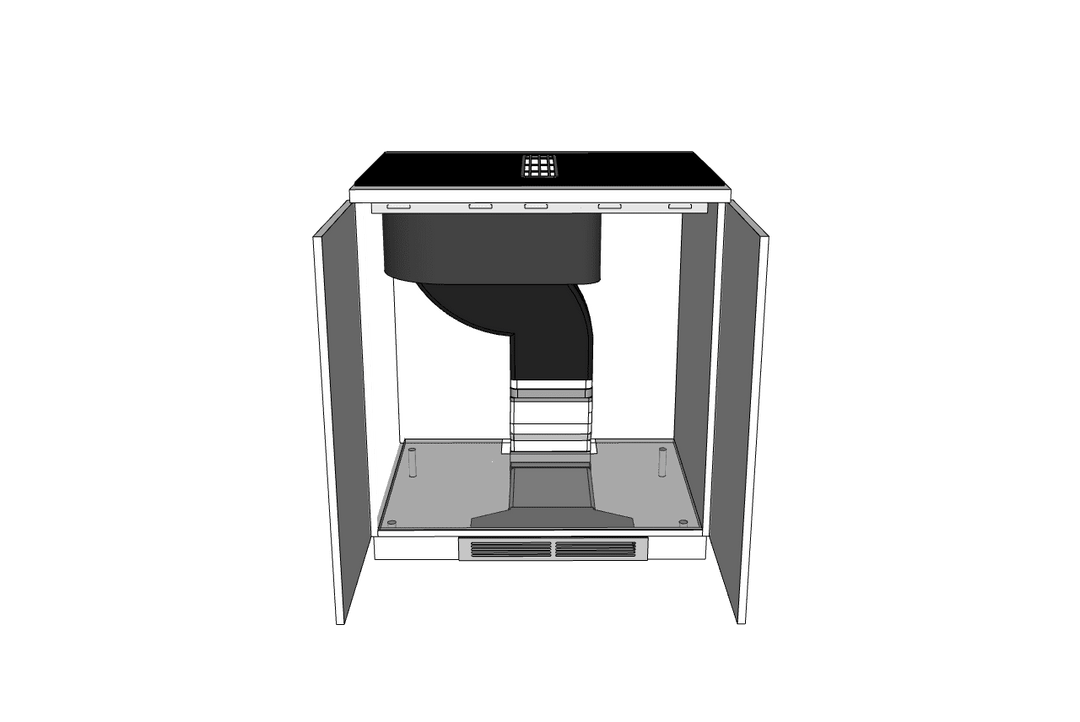 Downdraft & Extractor Hob Recirculating Ceramic Plinth Kit - Luxair Cooker Hoods Limited