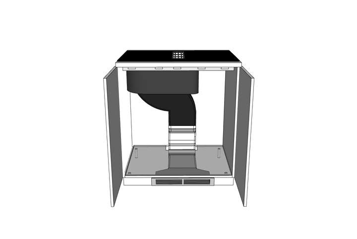 Downdraft & Extractor Hob Recirculating Ceramic Plinth Kit - Luxair Cooker Hoods Limited