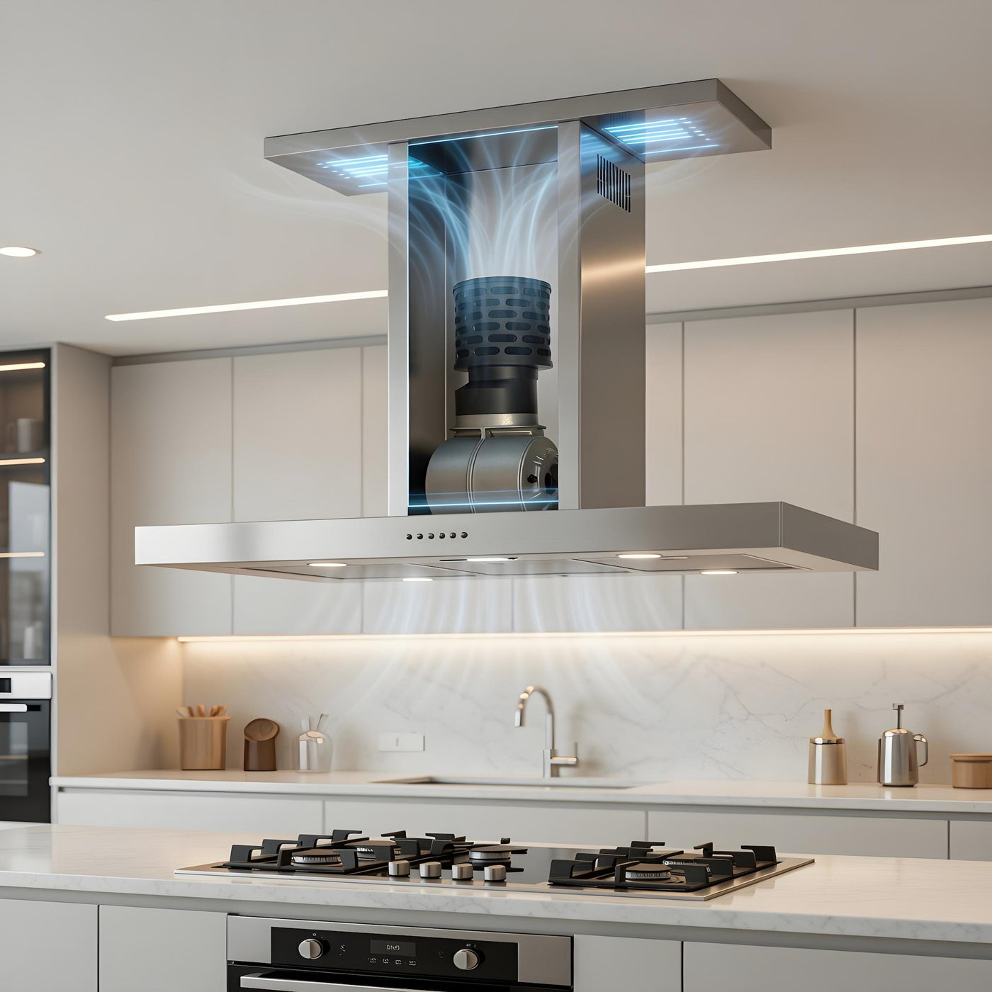 Cooker hood plasma filter fits any island extractor with a 150mm motor outlet