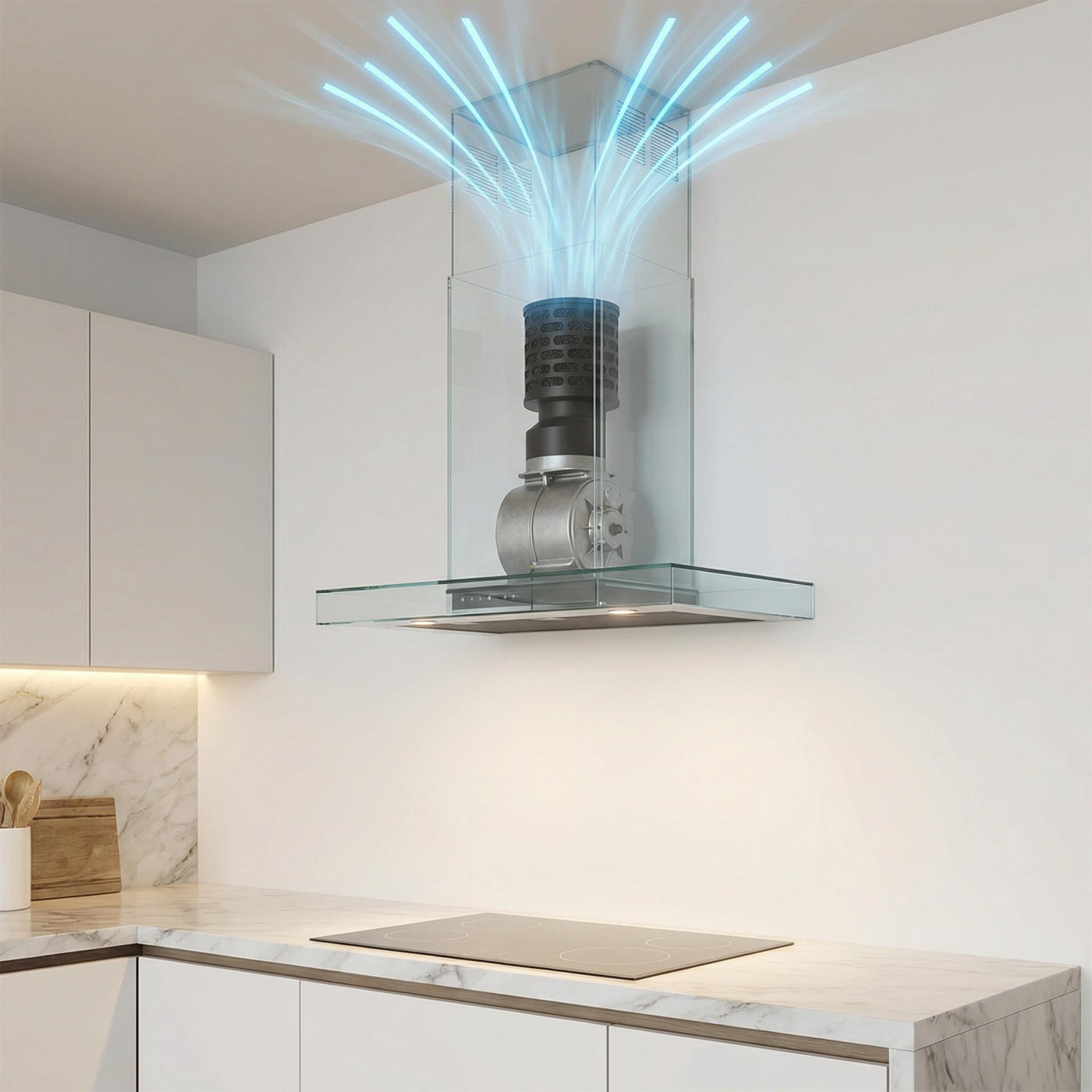 Cooker hood plasma filter fits any wall mounted or canopy extractor with a 150mm motor outlet