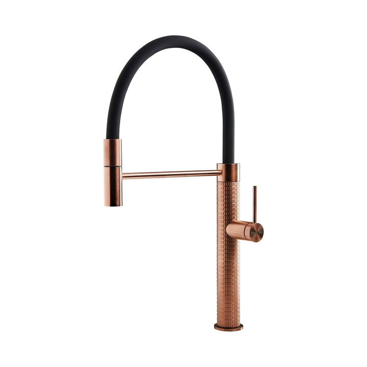 Milano sink tap ceramic disk luxury tap with flexible detachable directional head copper finish 