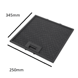 Metal Grease Filter 250mm x 345mm - Black - Luxair Cooker Hoods Limited