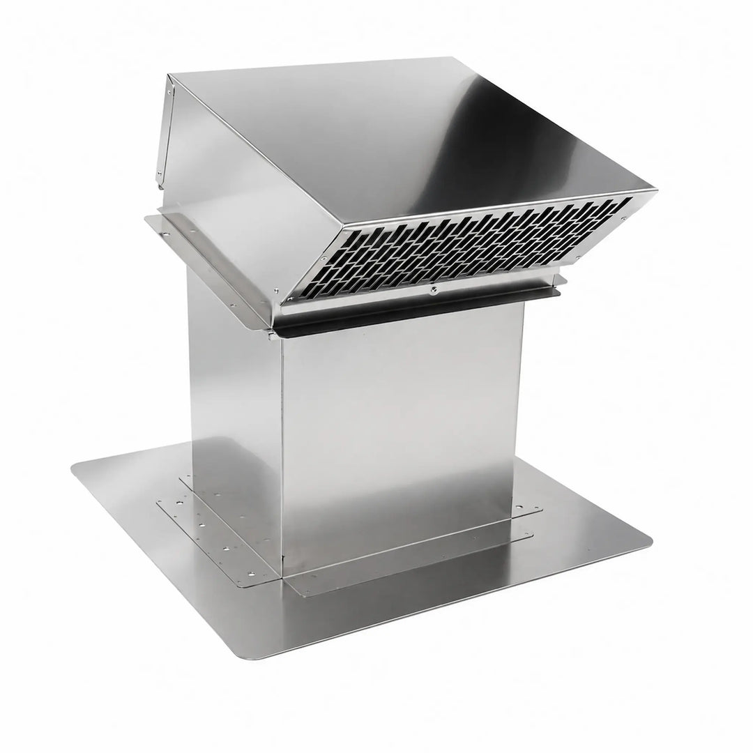 cooker hood flat roof external motor and housing stainless steel 
