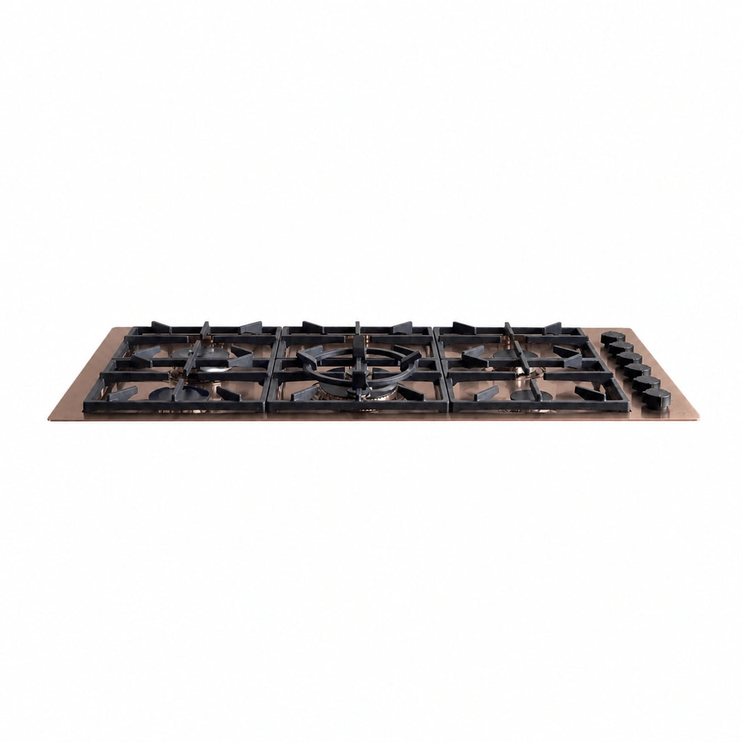 Milano Lusso 115cm 6 Burner Gas Hob - Stainless Steel, Gold, Copper or Gun Metal