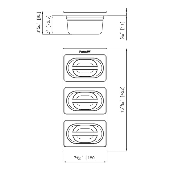 Stainless Steel 3 Bowl Salad Containers - Luxair Cooker Hoods Limited