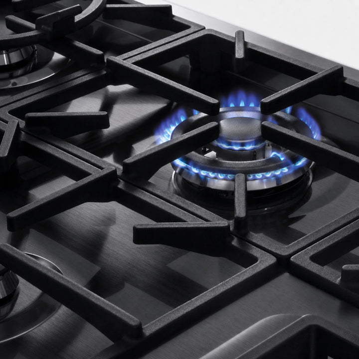 Milano Lusso 115cm 6 Burner Gas Hob - Stainless Steel, Gold, Copper or Gun Metal