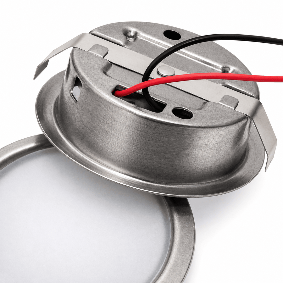 LED Light Fitting 1.3W 4000K - Brushed Steel - Luxair Cooker Hoods Limited