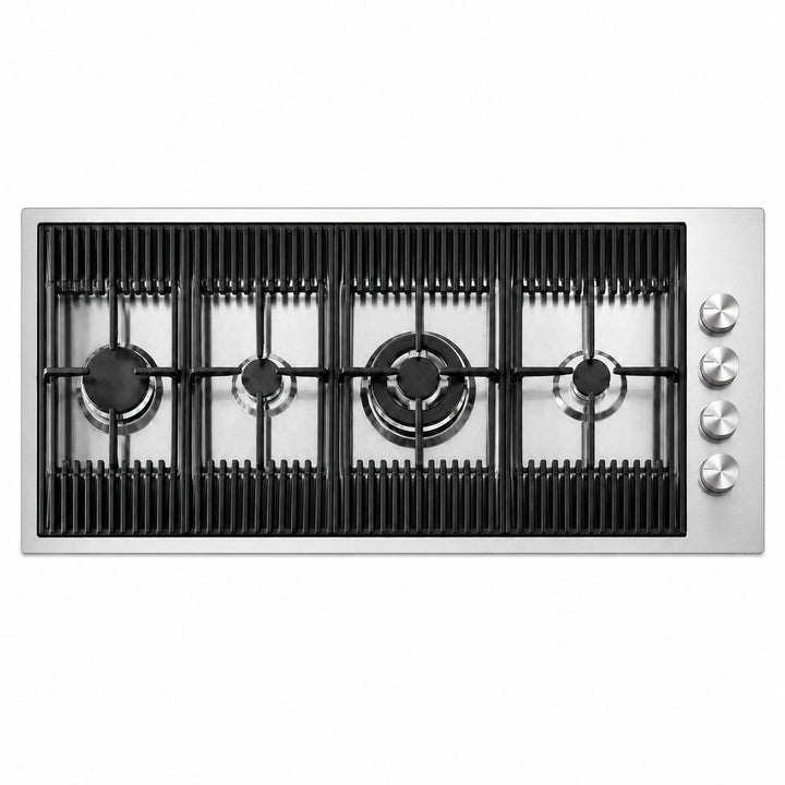 115cm - Milano Lusso 4-Burner Gas Hobs Gold - Copper - Gun Metal - Stainless Steel