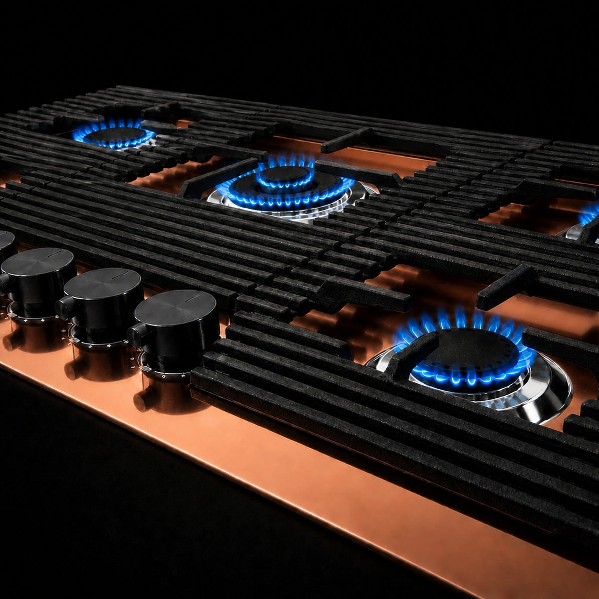 80cm - Milano Lusso 5-Burner Gas Hobs - Luxair Cooker Hoods Limited